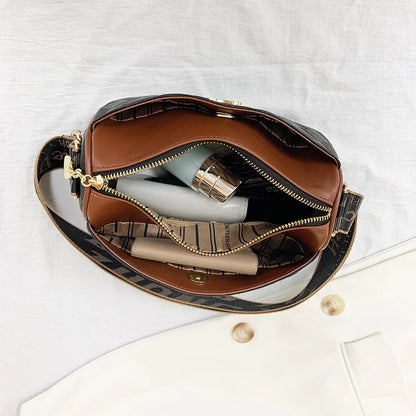 Sac Bandoulière en Cuir PU Motif Check – Style Luxe Femme