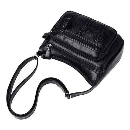 Sac Bandoulière Femme Cuir PU Multi-Poches - Sac à Main Crossbody Élégant