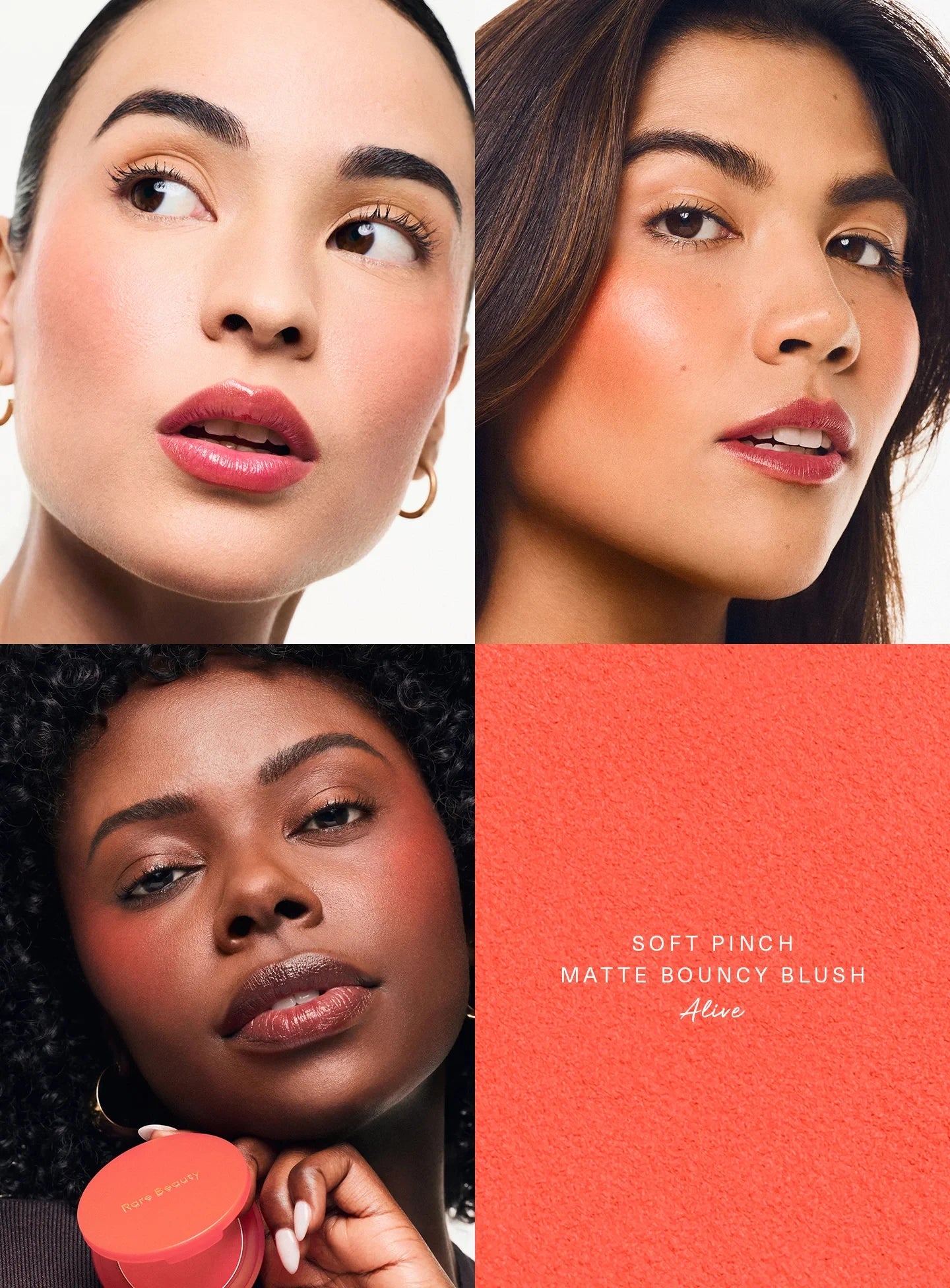 Blush Rare Beauty Soft Pinch Matte Worth - Crème Poudre Rebondi Coussiné Aérien Léger Flush Naturel