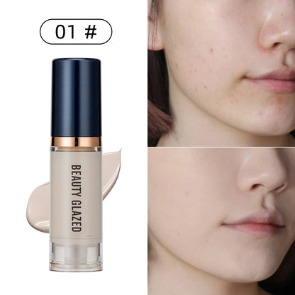 Fond de Teint Liquide Beauty Glazed 6 Couleurs - Couvrance Totale Waterproof Hydratant Effet Naturel Longue Tenue