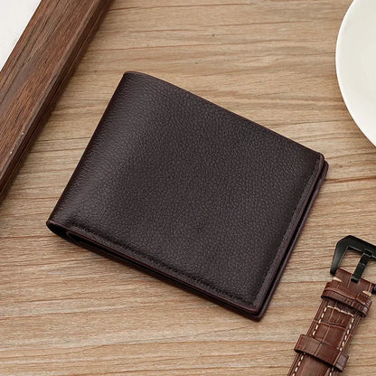 Portefeuille Homme Cuir PU Court Business - Wallet Noir Compact Walet Portefeuille