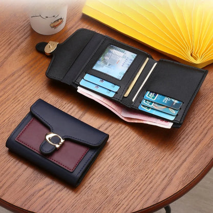 Portefeuille Femme Mini Cute Cuir PU Court - Porte-Monnaie Fashion Coin Money Bag Grande Capacité Blanc
