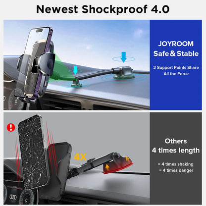 Support Téléphone Voiture Tableau de Bord - Bras Flexible 360° Universel