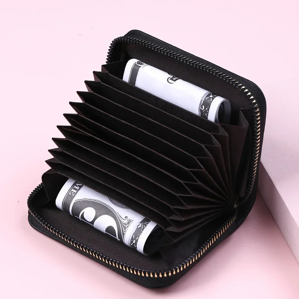 Portefeuille Femme Mignon Cœur Brodé Cuir PU - Trifold Multi-Cartes avec Porte-Monnaie
