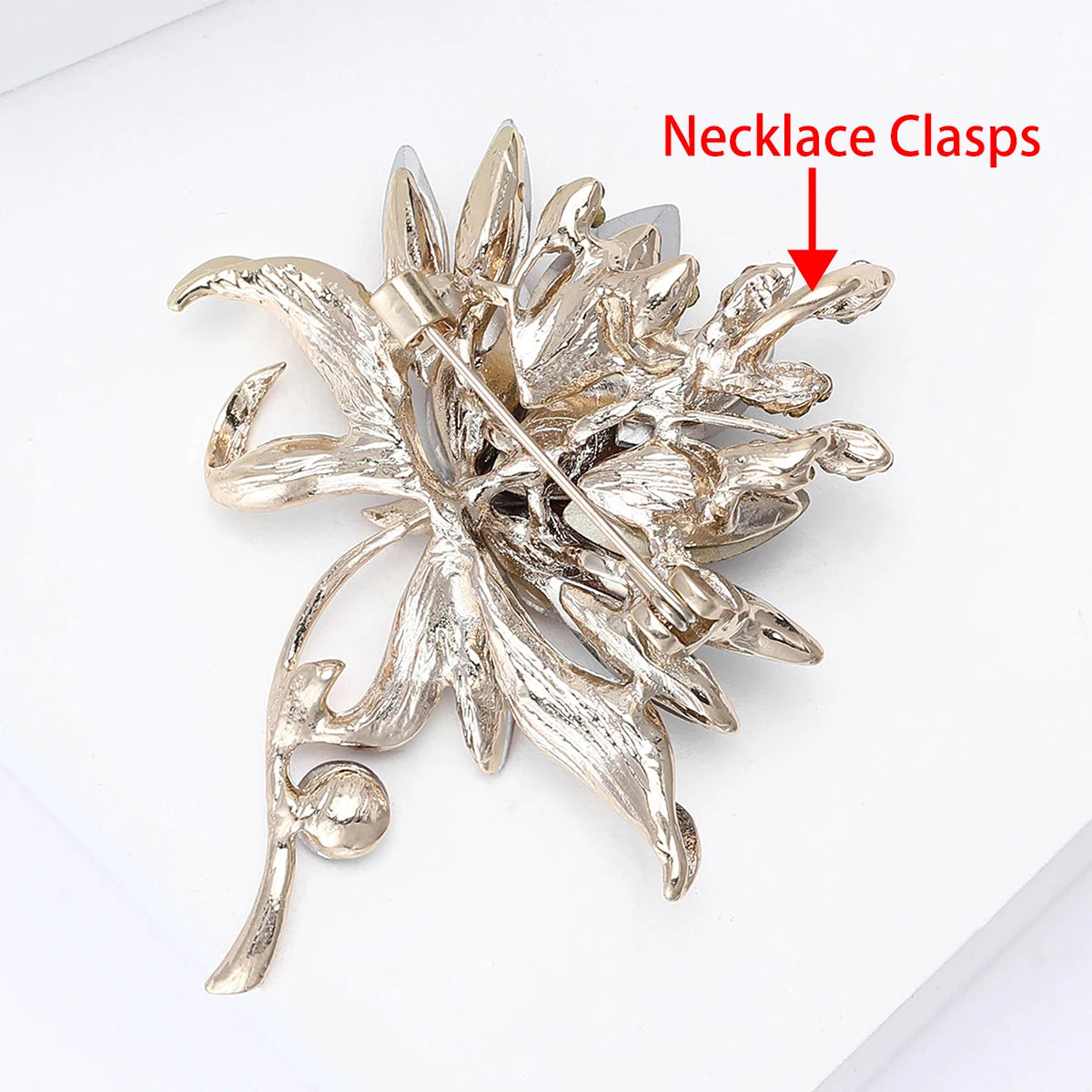 Broche Bouquet Main Cristal Verre Luxe – Pin's Fleur Casual Soirées Mariage Unisexe