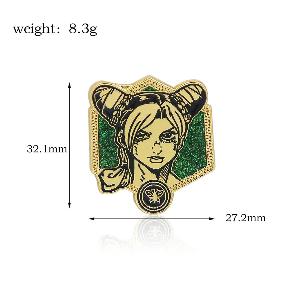 Pin's Émaillé Coccinelle Bleue JoJo's Bizarre Adventure Giorno Giovanna – Badge Broche Anime Fans
