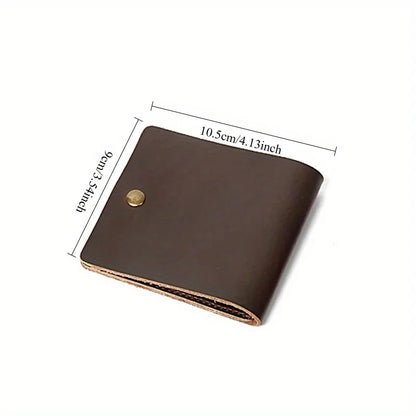 Portefeuille Cuir Minimaliste Bifold - Porte-Carte Rétro Homme Femme