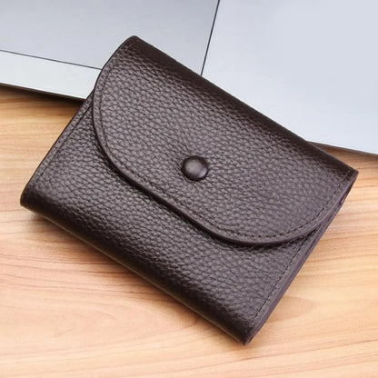 Portefeuille Femme Cuir PU Porte-Carte Compact - Petit Porte-Monnaie Clutch Portable Sac Fashion Noir