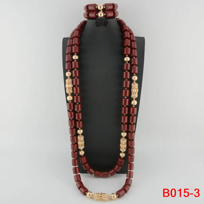 Ensemble Bijoux Perles Cristal Africain – Parure Mariée Luxe