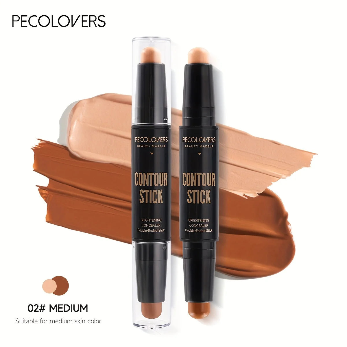 Correcteur Contouring Visage Bronzer - Base Maquillage Crème Fondation Beauté Femme Teinte 02