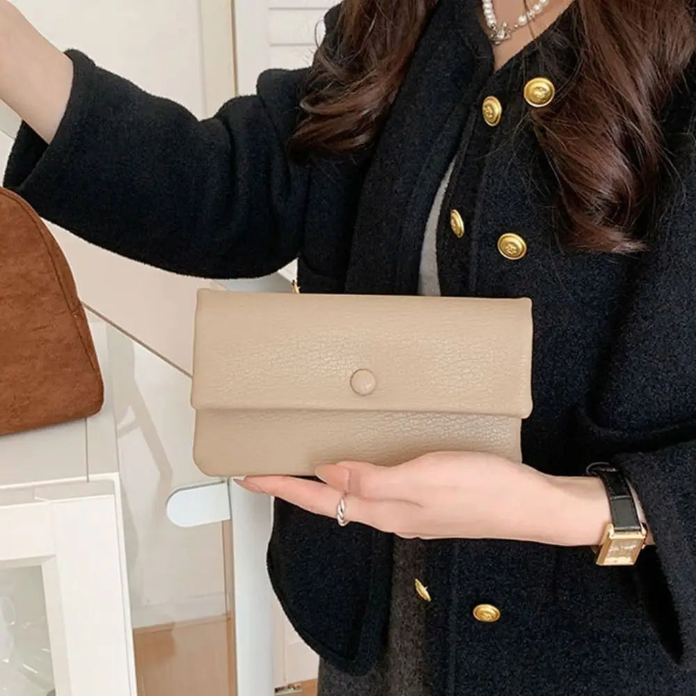 Portefeuille Long Femme Enveloppe Cuir PU - Clutch Fermeture Éclair Multi-Fonctions