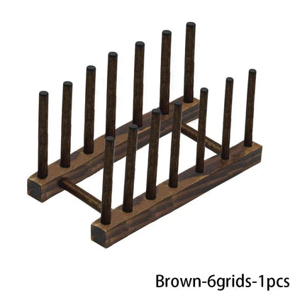 Égouttoir à Vaisselle en Bois - Support Multifonction pour Assiettes et Tasses
