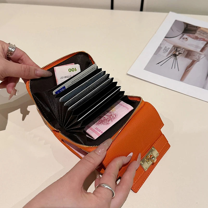 Portefeuille Femme Rétro Grande Capacité - Tri-Fold Multi-Cartes Multi-Fonctions