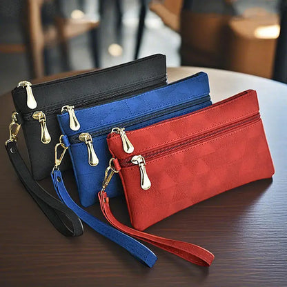 Portefeuille Femme Long Classique Cuir PU Bracelet - Clutch Bag Grande Capacité Téléphone Fashion Simple