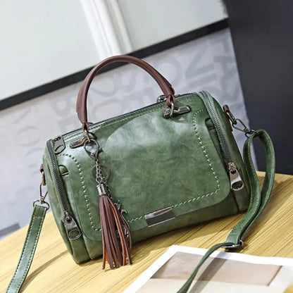 Sac Bandoulière Femme Grande Capacité Pompon - Crossbody Boston Tendance 2026