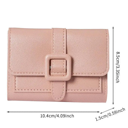 Portefeuille Femme Compact Cuir PU - Porte-Monnaie avec Porte-Cartes Étudiant