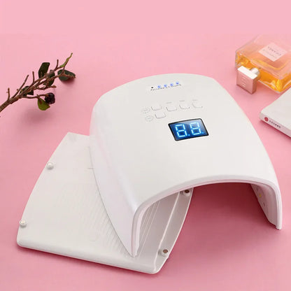 Lampe UV LED Ongles 66W Rechargeable Sans Fil - Séchoir Gel Polish Manucure Pédicure Portable