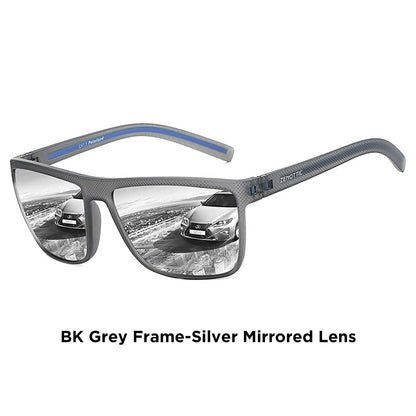 ZENOTTIC Lunettes de Soleil Polarisées Carrées — TR-90 Léger, UV400, Unisexe