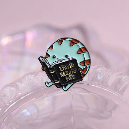 Pin's Émaillé Lecture Livres Cartoon Mignon – Broche Badge Créatif Unisexe