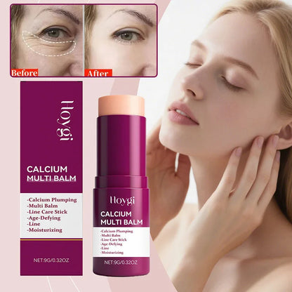Baume Multi-Usages Calcium Volume 1pc - Stick Visage Yeux Collagène Hydratant Anti-Rides Pré-Maquillage K-Beauty