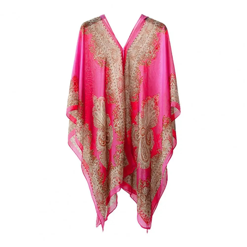 Foulard Châle Mousseline Été Protection Solaire Femme - Bandana Plage Voyage Léger Doux