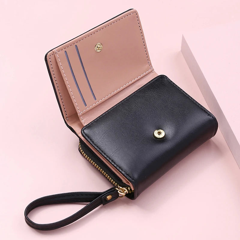 Portefeuille Femme Kawaii Mignon - Petit Porte-Monnaie Cuir Rose Designer