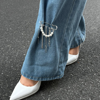 Chaîne de Cheville Perles Imitation Pompon Rétro – Anklet Métal Romantique Femme
