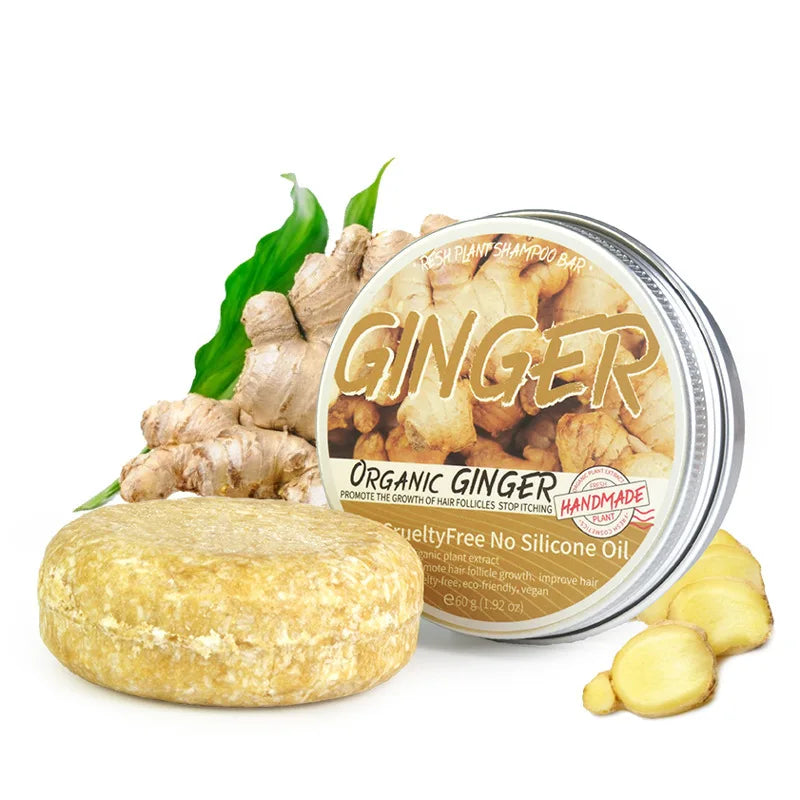Savon Shampooing Gingembre Lavande & Polygonum - Saponifié à Froid Cheveux Soyeux