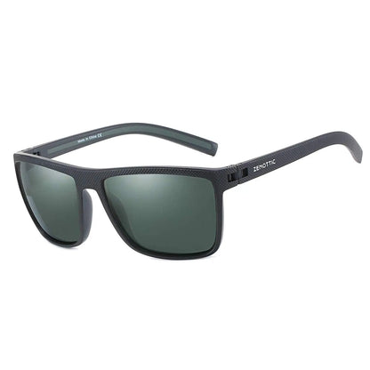 ZENOTTIC Lunettes de Soleil Polarisées Carrées — TR-90 Léger, UV400, Unisexe