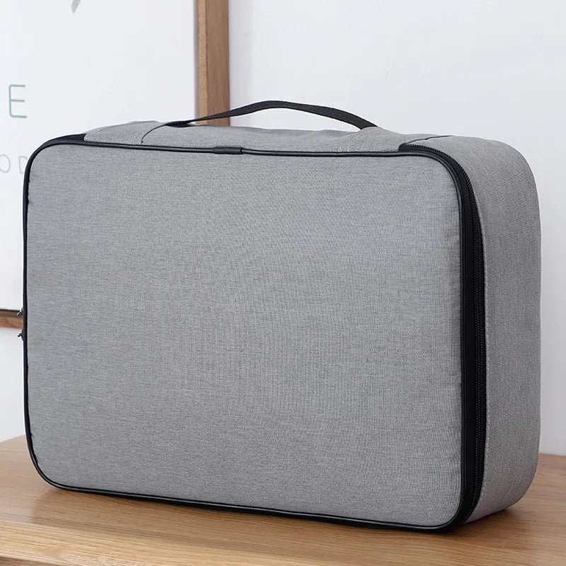 Organisateur de Documents Portable en Oxford – 2 ou 3 Couches, Cadenas en Option