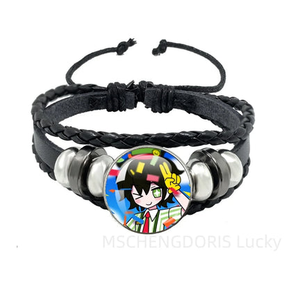Bracelet Gaming Coffin Andy Leyley – Cuir Multicouche Tressé Noir Unisexe