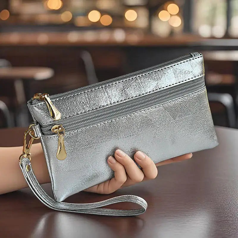 Portefeuille Long Femme Grande Capacité - Pochette Zip avec Compartiment Téléphone
