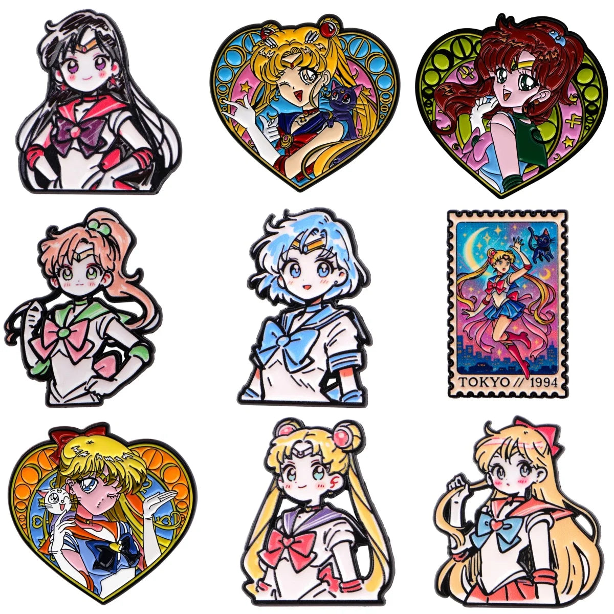 Pin's Émaillé Cartoon Anime Kawaii – Broche Badge Métal Femme Fille