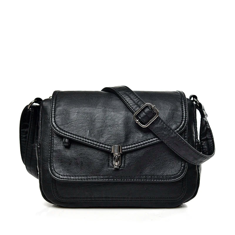 Sac à Bandoulière Femme Vintage Cuir Souple - Petit Sac Crossbody Designer Luxe
