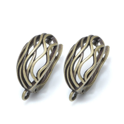 Boucles d'Oreilles Géométriques Bronze Antique - Accessoires DIY Cuivre