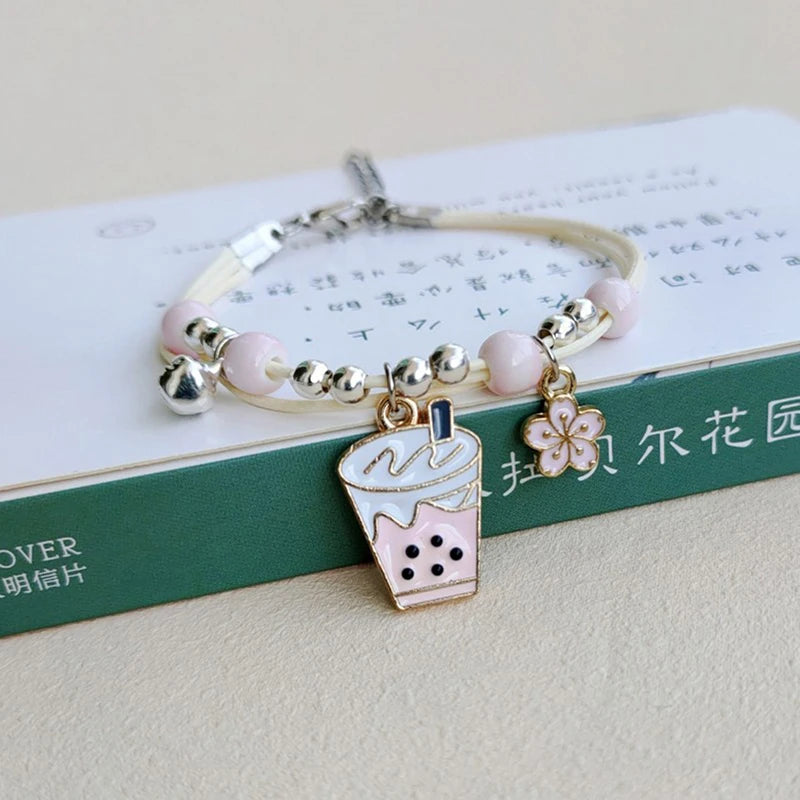 Bracelet Lapin Cartoon Mignon Simple Cristaux – Charm Perles Ajustable Enfants Amies