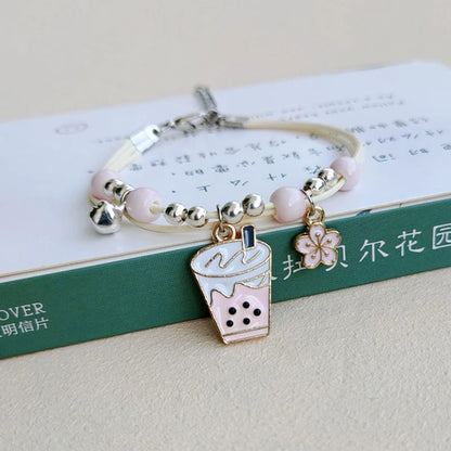 Bracelet Lapin Cartoon Mignon Simple Cristaux – Charm Perles Ajustable Enfants Amies