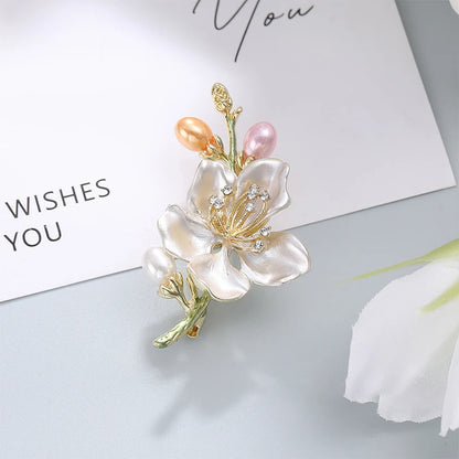 Broche Fleur Rétro Élégante Style Chinois – Corsage Multifonctionnel Haut de Gamme Vêtements Cadeaux