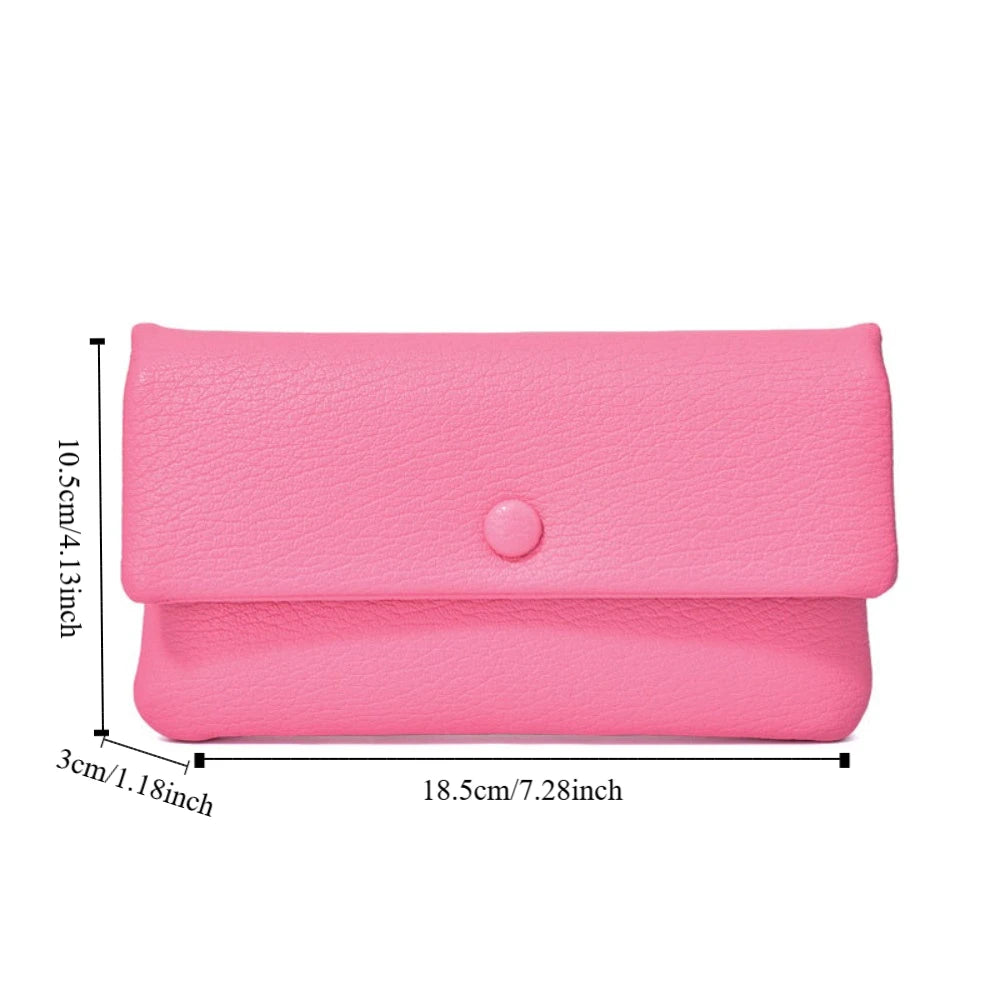 Portefeuille Long Femme Enveloppe Cuir PU - Clutch Fermeture Éclair Multi-Fonctions