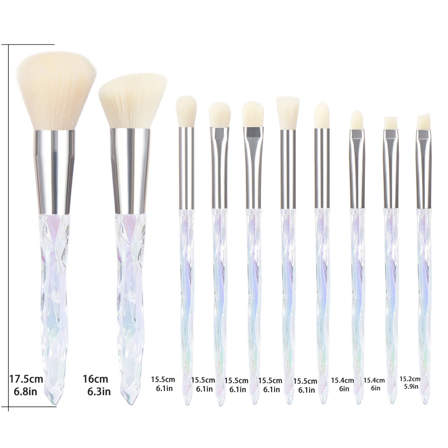Set 5-10 Pinceaux Maquillage Professionnel - Poudre Libre Contour Fond de Teint Correcteur Sourcils Beauté