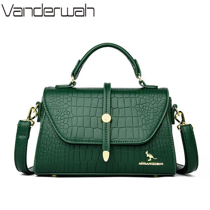 Sac Bandoulière Femme Cuir Crocodile Luxe 2025 - Messenger Designer Élégant