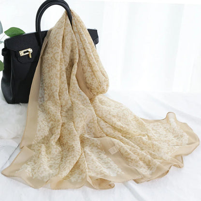 Foulard Écharpe Mousseline Petite Fleur Femme - Bandana Hijab Châle Été Protection Solaire