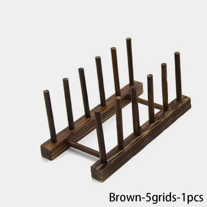 Égouttoir à Vaisselle en Bois - Support Multifonction pour Assiettes et Tasses