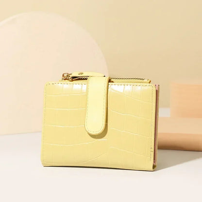 Portefeuille Femme Court Fashion Zipper - Wallet Cuir PU Porte-Monnaie Coin Pocket
