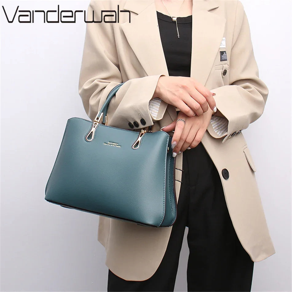 Sac Bandoulière Femme Cuir 3 Compartiments - Crossbody Designer Organisé