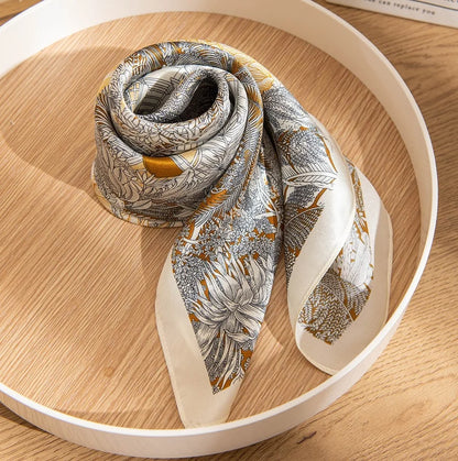 Foulard Carré Soie Mûrier 100% 70cm - Écharpe Premium Luxe Femme