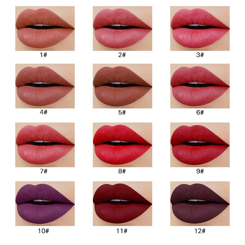 Rouge à Lèvres IMAGIC 12 Couleurs Hydratant Longue Tenue - Lipstick Matte Cosmétique