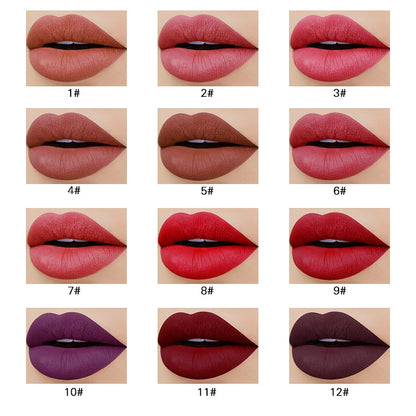 Rouge à Lèvres IMAGIC 12 Couleurs Hydratant Longue Tenue - Lipstick Matte Cosmétique