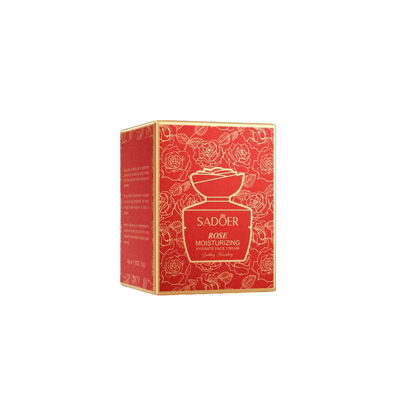 Crème Hydratante Rose 50g - Texture Soyeuse Parfum Longue Durée Voile Hydratant Peau Douce Beauté