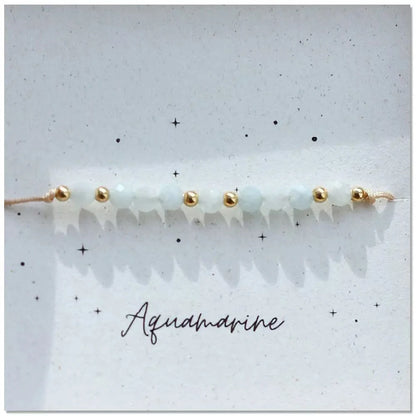 Bracelet Pierres Naturelles Ajustable – Perles 3mm Améthyste Grenat